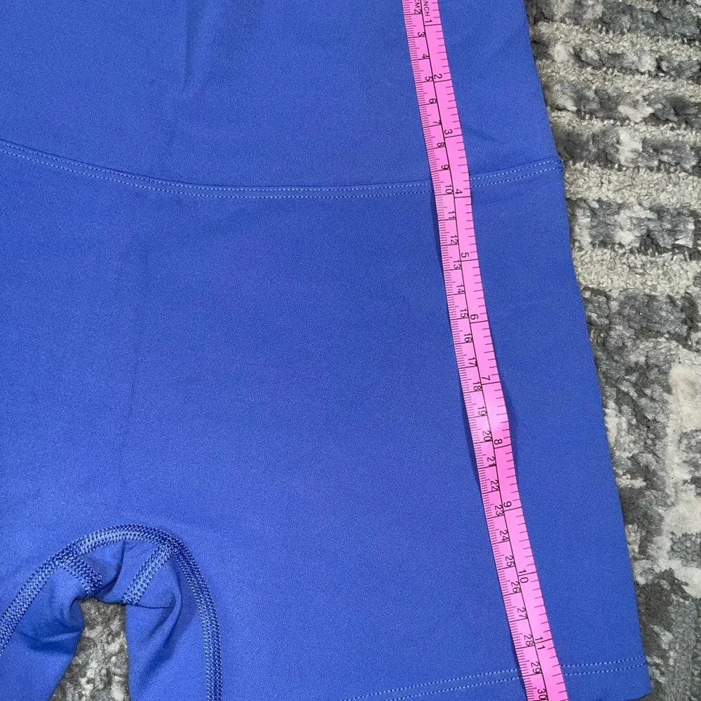 Blue Women's High-Waisted Shorts - Picture 3 of 6